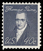 JPEG image of Thomas Paine U.S. 40-cent Postage Stamp (1969).