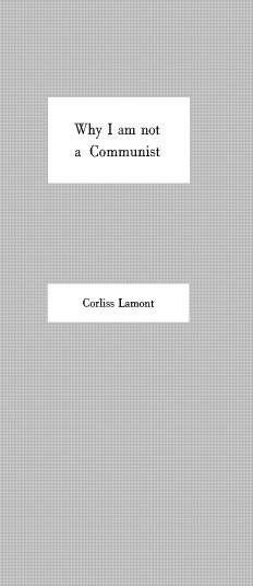 'Why I am not a Communist' (pamphlet cover).