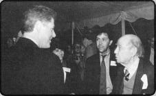 Bill Clinton, Edward M. (aka 'Ned') Lamont, Jr., and Corliss Lamont